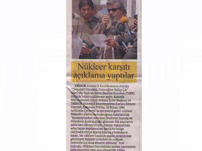 ÇERNOBİLİ UNUTMAYIN GÖSTERİSİ (HÜRRİYET ANKARA, 27.04.2009)