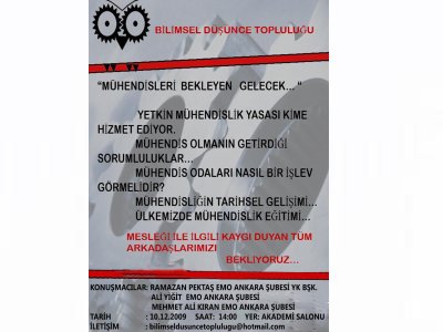 GAZİ ÜNİVERSİTESİNDE MÜHENDİSLERİ BEKLEYEN GELECEK TARTIŞILACAK