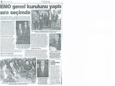 EMO GENEL KURULUNU YAPTI SIRA SEÇİMDE