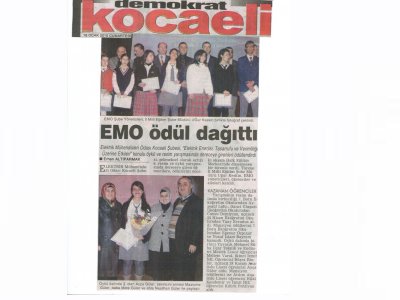 EMO ÖDÜL DAĞITTI