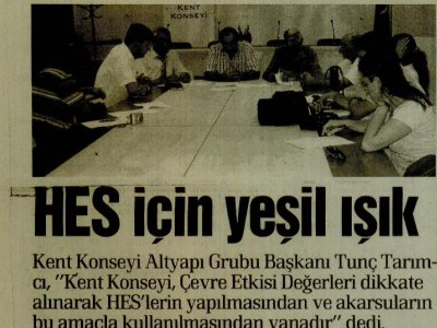 HES İÇİN YEŞİL İŞIK (ANTALYA EKSPRES-14.07.2010)