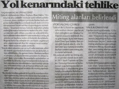 İLHAN METİN:YAŞANMAYACAK DİYEMEZSİNİZ (HİLAL GAZETESİ-23.07.2010)