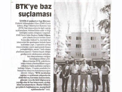 BTK'YE BAZ SUÇLAMASI-03.08.2010 CUMHURİYET