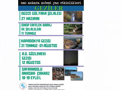 EMO ANKARA ŞUBESİ YAZ DÖNEMİ ETKİNLİKLERİ