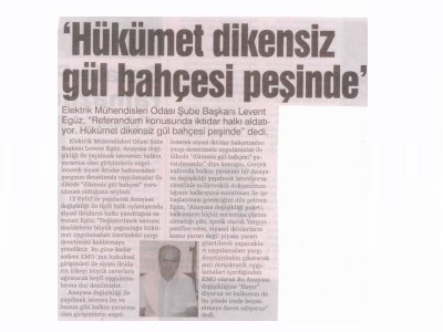 HÜKÜMET DİKENSİZ GÜL BAHÇESİ PEŞİNDE (SONHABER)