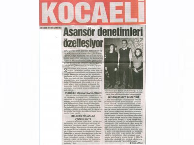 'ASANSÖR DENETİMLERİ ÖZELLEŞİYOR'