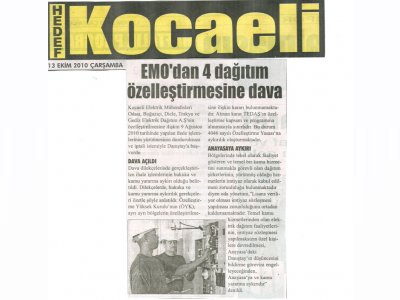 EMO'DAN 4 DAĞITIM ÖZELLEŞTİRMESİNE DAVA