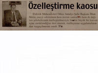 İLHAN METİN:ÖZELLEŞTİRME KAOSU (HÜRSES-06.11.2010)