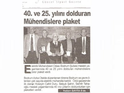 BODRUM TEMSİLCİLİĞİNDE PLAKET TÖRENİ