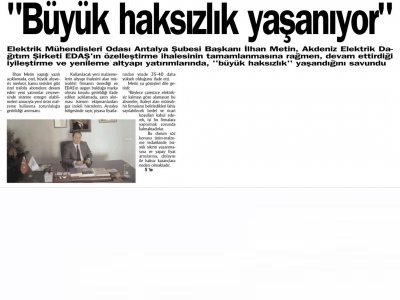 BÜYÜK HAKSIZLIK YAŞANIYOR (ANTALYA GÜNDEM-11.01.2011)