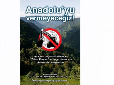 MECLİS ÖNÜNDE “ANADOLU’YU VERMİYORUZ” EYLEMİ DÜZENLENECEK