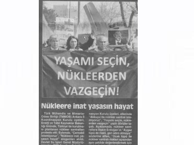 NÜKLEERE İNAT YAŞASIN HAYAT (CUMHURİYET, 18.03.2011)