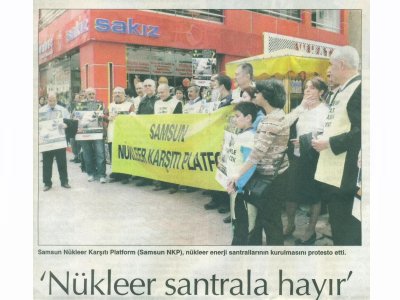 NÜKLEER SANTRALA HAYIR(CUMHURİYET GAZETESİ-17.04.2011)