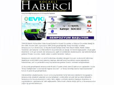 ENERJİ VERİMLİLİĞİ SEMPOZYUMU 12-13 MAYIS`TA YAPILACAK