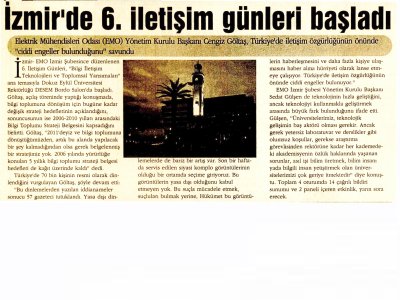 İZMİR`DE 6. İLETİŞİM GÜNLERİ BAŞLADI-16.05.2011-İLKE