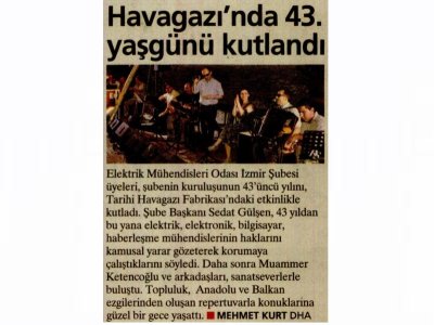 HAVAGAZI`NDA 43. YAŞGÜNÜ KUTLANDI - 11.06.2011 - MİLLİYET EGE