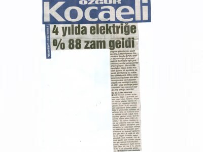 4 YILDA ELEKTRİĞE %88 ZAM GELDİ