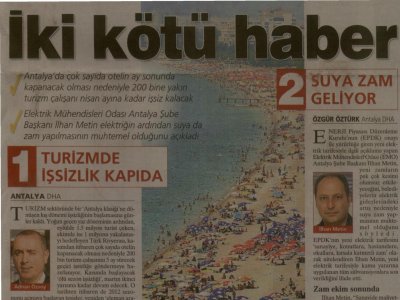 İKİ KÖTÜ HABER (MİLLİYET AKDENİZ-07.10.2011)