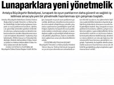 LUNAPARKLARA YENİ YÖNETMELİK  (HİLAL-13.10.2011)