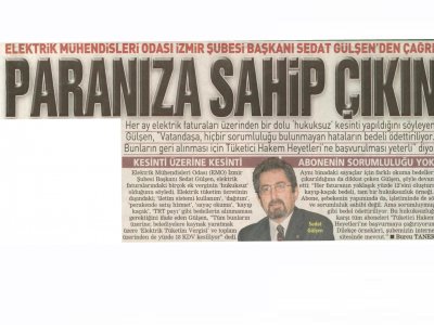PARANIZA SAHİP ÇIKIN - 28.11.2011 - POSTA EGE