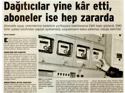 DAĞITICILAR YİNE KAR ETTİ, ABONELER İSE HEP ZARARDA -29.02.2012 - BİRGÜN