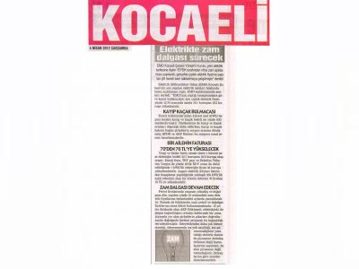 ELEKTRİKTE ZAM DALGASI SÜRECEK-KOCAELİ