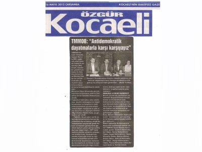 TMMOB: `ANTİDEMOKRATİK DAYATMALARLA KARŞI KARŞIYAYIZ`- ÖZGÜR KOCAELİ