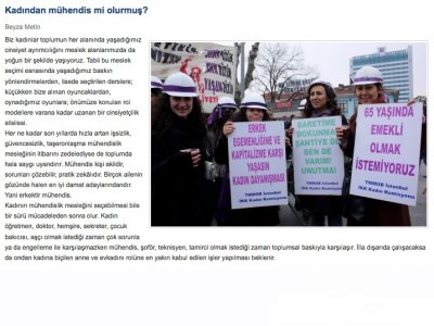 KADINDAN MÜHENDİS Mİ OLURMUŞ? - 10 MAYIS 2013 - EVRENSEL.NET