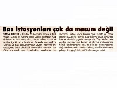 BAZ İSTASYONLARI ÇOK DA MASUM DEĞİL (GİMSAHABER, 20.07.2012)