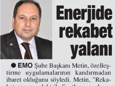 ENERJİDE REKABET YALANI  (ANTALYA KÖRFEZ-10.08.2012)