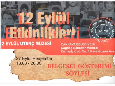 “BARIŞ VE KARDEŞLİK İÇİN 12 EYLÜL ETKİNLİKLERİ” DÜZENLENECEK