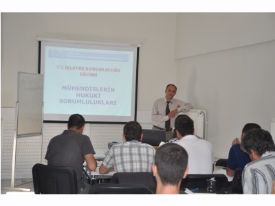 YG TESİSLERİNDE İŞLETME SORUMLULUĞU EĞİTİMİ ŞUBEMİZDE GERÇEKLEŞTİRİLDİ.