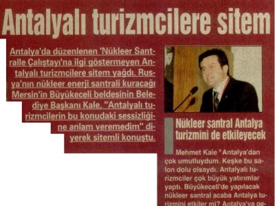 ANTALYALI TURİZMCİLERE SİTEM (AKDENİZ GERÇEK-15.10.2012)