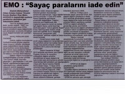 EMO : SAYAÇ PARALARINI İADE EDİN (ANTALYA EKONOMİ-15.05.2013)