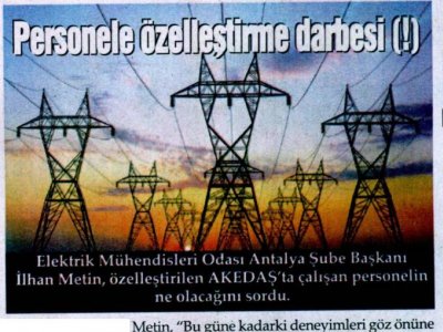 PERSONELE ÖZELLEŞTİRME DARBESİ (HİLAL-28.05.2013)