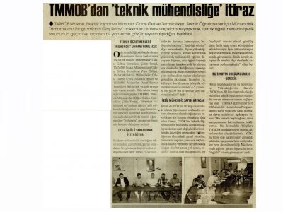 TMMOB`DAN `TEKNİK MÜHENDİSLİĞE İTİRAZ`-GEBZE HABER