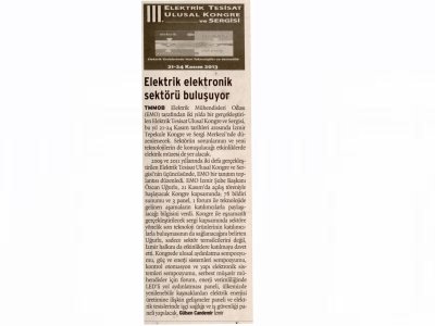 ELEKTRİK ELEKTRONİK SEKTÖRÜ BULUŞUYOR - 16.11.2013 - BİRGÜN