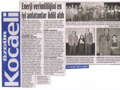 ENERJİ VERİMLİLİĞİNİ EN İYİ ANLATANLAR ÖDÜL ALDI-ÖZGÜR KOCAELİ