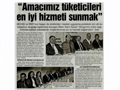 SEDAŞ VE EMO`DAN İŞBİRLİĞİ TOPLANTISI-KOCAELİ