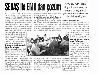 SEDAŞ İLE EMO`DAN ÇÖZÜM-SAKARYA HALK