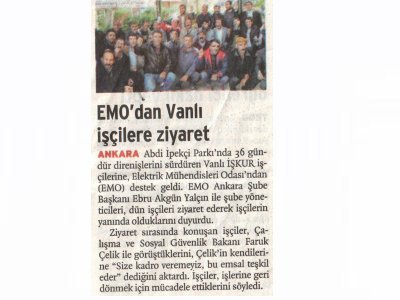 EMODAN VANLI İŞÇİLERE ZİYARET (BİRGÜN, 17.10.2014)