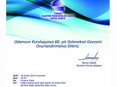 ODAMIZIN 60. KURULUŞ YILI GELENEKSEL GECESİ