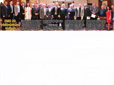 EMO 20. YIL DÖNÜMÜNÜ KUTLADI (HÜRRİYET AKDENİZ-24.12.2014)