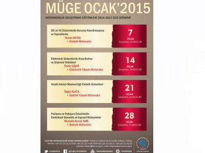 MÜHENDİSLİK GELİŞTİRME EĞİTİMLERİ 2015 OCAK AYI EĞİTİMLERİ BAŞLIYOR