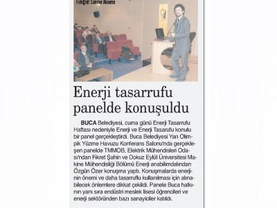 ENERJİ TASARRUFU PANELDE KONUŞULDU -18.01.2015 -DOKUZ EYLÜL