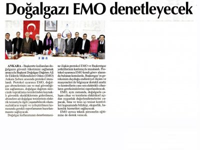 DOĞALGAZI EMO DENETLEYECEK (CUMHURİYET ANKARA, 21.2.2015)