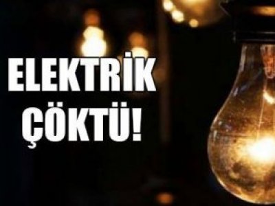 ELEKTRİK SİSTEMİ ÇÖKTÜ