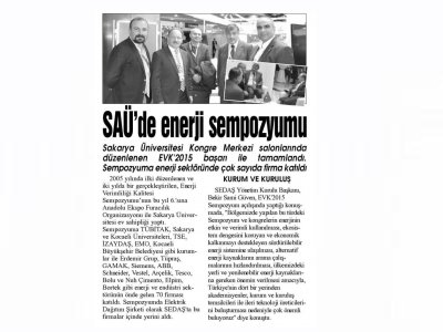 6.ENERJİ VERİMLİLİĞİ KALİTESİ SEMPOZYUMU-SAKARYA YENİ HABER