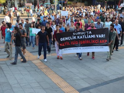 SURUÇ KATLİAMI  KOCAELİDE PROTESTO EDİLDİ