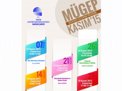 EMO SAMSUN ŞUBESİ MÜHENDİSLİK GELİŞTİRME PROGRAMI (MÜGEP) KASIM AYI EĞİTİMLERİ